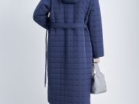 Утепленное пальто с поясом