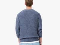 Мужской меланжевый свитер Lacoste с круглым воротом