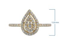 Классическое кольцо из желтого золота с бриллиантами э0301кц08210008