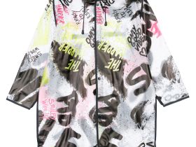 Плащ из полимерного материала для девочек (дождевик)