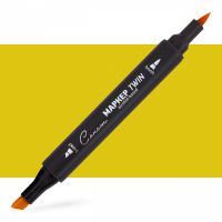 Маркер спиртовой Сонет "TWIN Brush" Желтая молния