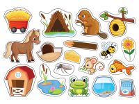 Игра развивающая на магнитах ТРИ СОВЫ "Кто где живет и кто что ест?", 36 эл.