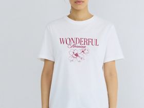 Футболка с принтом, Белый