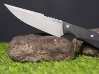 Туристический нож Vostron Бушо матовый, сталь VG10, рукоять G10, черный