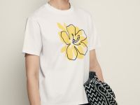 Футболка из мерсеризованного хлопка с принтом