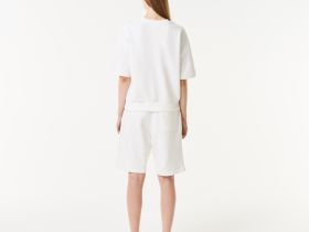 Женская толстовка Lacoste свободного кроя с коротким рукавом