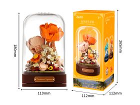 JK2673 Конструктор Бежевые цветы в колбе