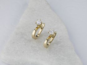 Серьги из желтого золота с бриллиантами э0301сг05091100