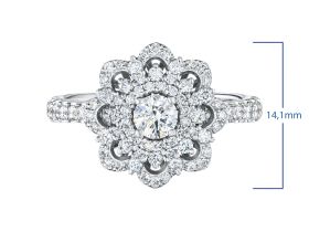 Классическое кольцо из белого золота э4712кц04210917_white