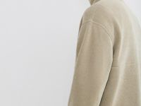 Свитшот с воротником-стойкой на молнии, Бежевый
