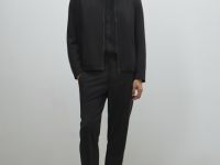 Бомбер из смесовой шерсти, Серый