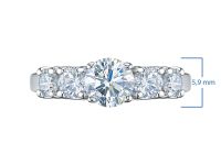 Классическое кольцо из белого золота э0912кц11190030_white