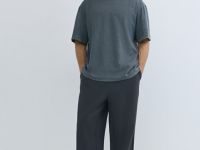 Базовая футболка с эффектом стирки, Серый