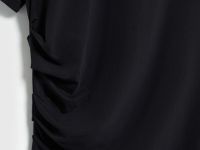 Футболка с драпировкой, Черный