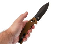 Складной нож Obertech ns-01 thumb stud, сталь VG-10, рукоять G10, койот