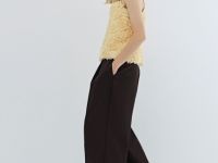 Атласные прямые брюки, Коричневый