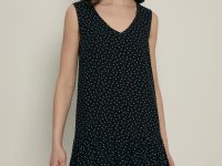 Сарафан силуэта трапеция с v-образным вырезом