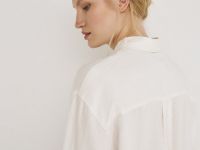 Рубашка изо льна с вискозой, Белый