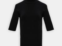 Джемпер с коротким рукавом и воротником-стойкой