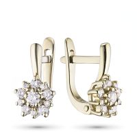 Серьги из желтого золота с бриллиантами э0301сг10177200