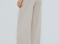 Широкие брюки из поливискозы, Бежевый