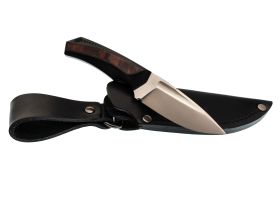 Нож Pocket Wolf Мини Тактик с долом, сталь AUS10Co, рукоять G10, черный с красной вставкой