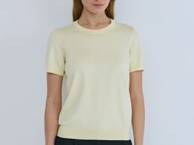 Джемпер с коротким рукавом, Желтый