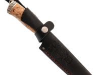 Нож Сумрак, сталь булат, художественное литье, рукоять карельская береза