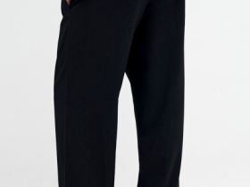 Широкие брюки с шерстью, Черный