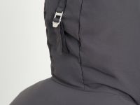 Утепленное стеганое полупальто с капюшоном