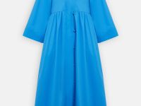 Платье А-силуэта с воротником-стойкой