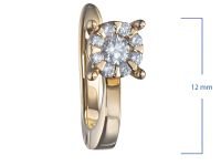 Серьги из желтого золота с бриллиантами э0301сг01182100
