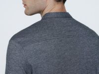 Рубашка с воротником мао, Серый