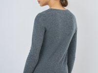 Джемпер с воротником на пуговицах, Серый