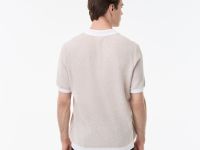 Мужское трикотажное поло Lacoste из смеси органического хлопка и льна