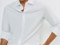 Рубашка из тонкого трикотажа, Белый