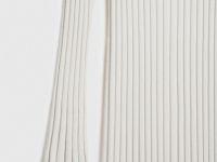 Расклёшенное платье в рубчик, Бежевый