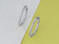 Серьги из белого золота с бриллиантами э4701сг05153000