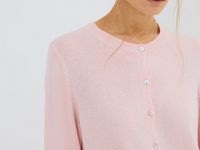 Кардиган из шерсти и кашемира, Розовый