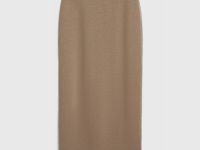 Юбка миди прямого кроя, Бежевый