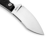 Нож с фиксированным клинком LionSteel H1, сталь M390, рукоять G10, черный