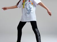 Комплект трикотажный для девочек: фуфайка (футболка), брюки (легинсы)