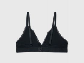 Топ с кружевом для девочек, Черный