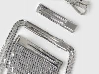 Набор заколок для волос, 4 шт., Серебряный