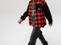 Рубашка текстильная с рукавами и капюшоном из трикотажа для мальчиков