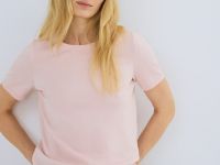 Базовый джемпер с коротким рукавом, Розовый