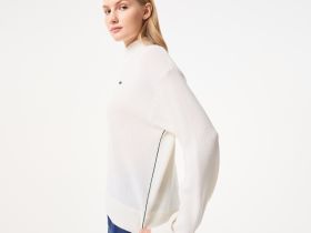 Женский шерстяной свитер Lacoste с высоким воротом
