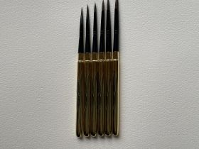 Кисть волос смешанный круглая №4 Potentate, ручка съемная металлическая