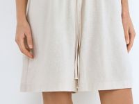 Шорты из хлопка и льна, Бежевый