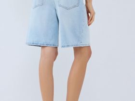 Шорты-бермуды со средней посадкой, Голубой